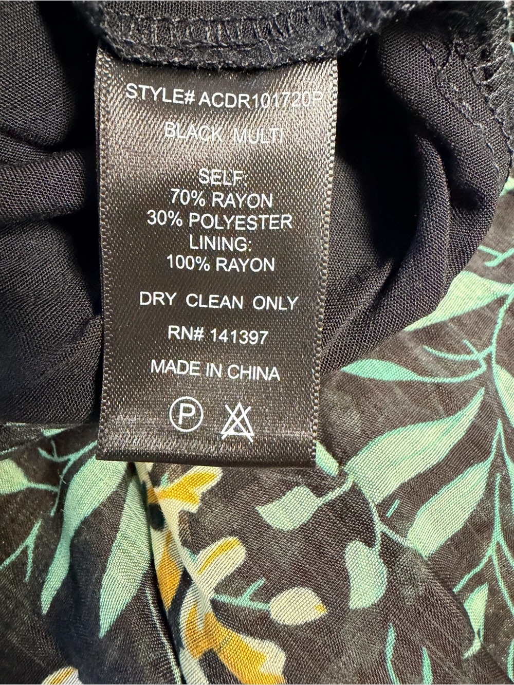 ASTR The Label Stasia Floral Smocked Maxi Dress Black Multi Lace Back Medium - Picture 7 of 10